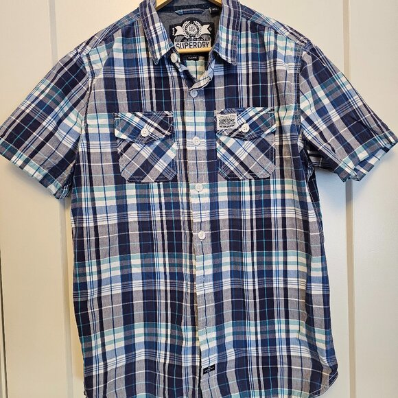 Superdry Short Sleave Button Up Xl - Picture 1 of 3